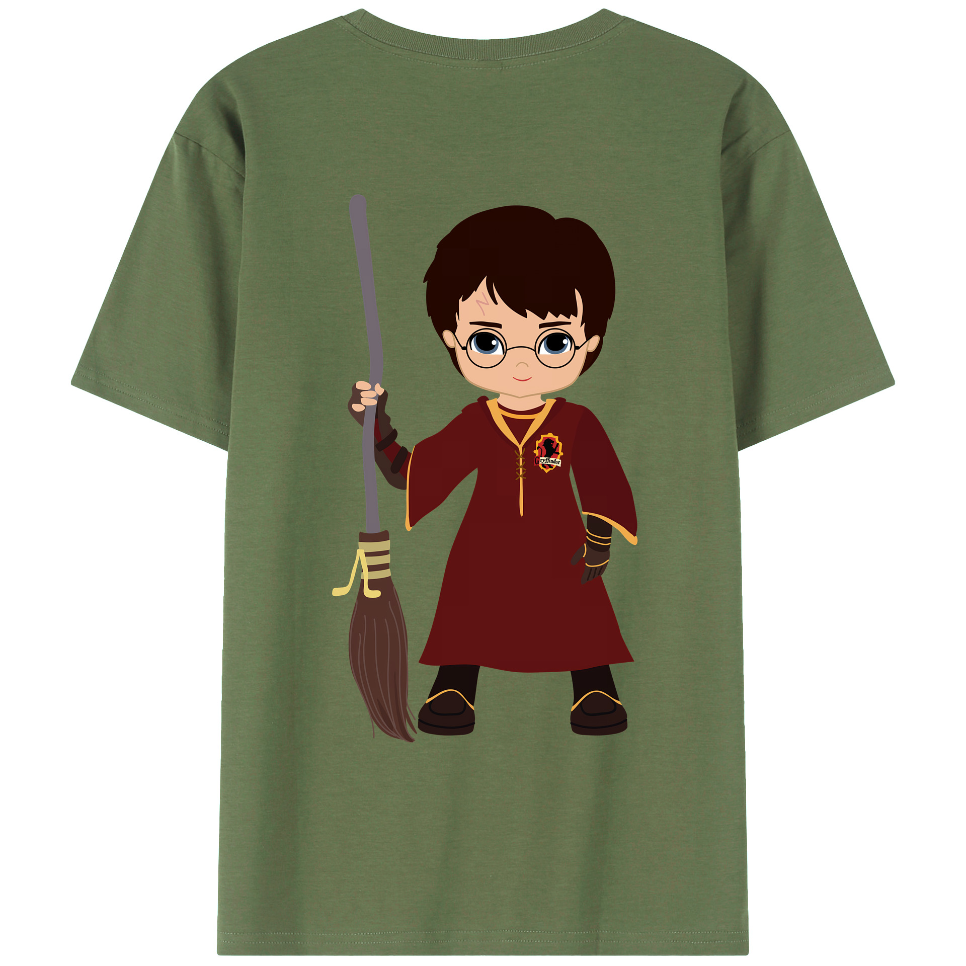 （画像用） Harry Potter ハリー・ポッターシリーズ 綿100％ メンズ半袖Tシャツ（バックプリント） 通気性